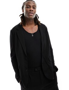 AllSaints - Helm - Blazer da abito in jersey strutturato nero