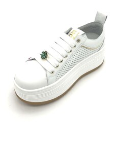 Sneaker pelle donna GIO+ Combi Forata White - ANIA 20A -