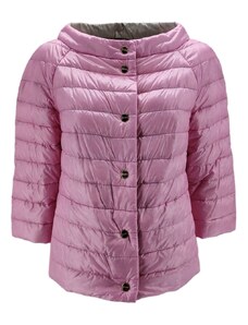 Herno Piumino donna 100 grammi reversibile manica corta rosa e grigio