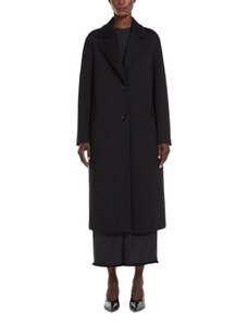 MaxMara S Cappotto donna lungo monopetto in neoprene nero