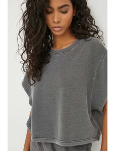 American Vintage t-shirt donna colore grigio