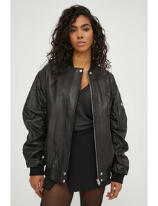 IRO giacca in pelle stile bomber donna colore nero