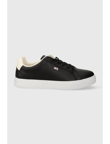 Tommy Hilfiger sneakers in pelle FLAG COURT SNEAKER colore nero FW0FW08072