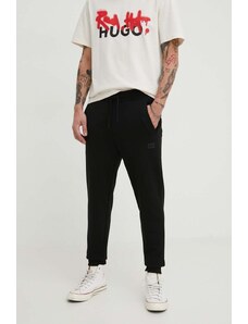 HUGO pantaloni da jogging in cotone colore nero