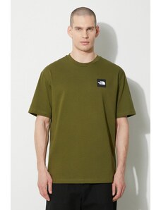 The North Face t-shirt in cotone M Nse Patch S/S Tee uomo colore verde con applicazione NF0A87DAPIB1