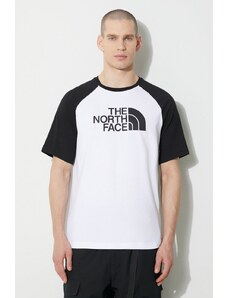 The North Face t-shirt in cotone M S/S Raglan Easy Tee uomo colore bianco NF0A87N7FN41