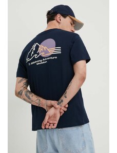 Billabong t-shirt in cotone BILLABONG X ADVENTURE DIVISION uomo colore blu navy