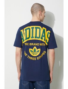 adidas Originals t-shirt in cotone uomo colore blu navy IS0184