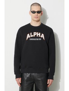 Alpha Industries felpa College Sweater uomo colore nero 146301