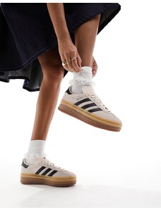 adidas Originals - Gazelle Bold - Sneakers bianco sporco e nere-Nero