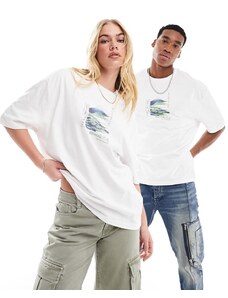 ASOS DESIGN - T-shirt oversize unisex bianca con stampa su licenza del Musée d'Art-Bianco