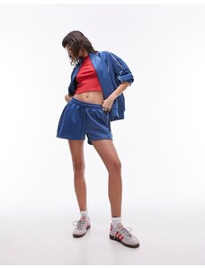 Topshop - Pantaloncini sportivi stile running blu medio in coordinato