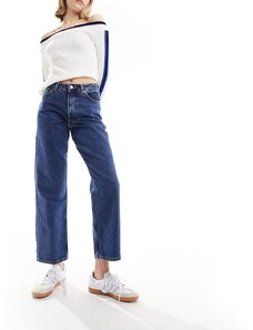 Monki - Taiki - Mom jeans a vita alta blu scuro