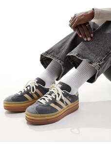 adidas Originals - Gazelle Bold - Sneakers grigie e beige-Bianco