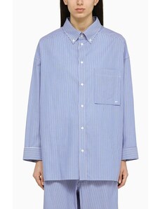 DARKPARK Camicia button-down a righe azzurra/bianca in cotone