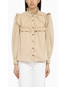 ISABEL MARANT Étoile Camicia Idety beige in cotone