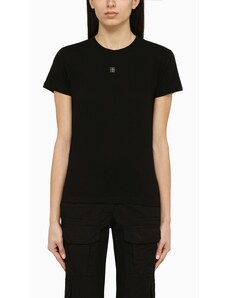 Givenchy T-shirt girocollo nera con logo