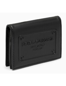 Dolce&Gabbana Portafoglio nero in pelle con logo