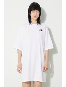 The North Face vestito W S/S Essential Tee Dress colore bianco NF0A87NFFN41