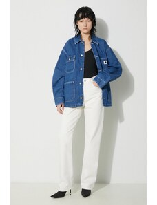 Carhartt WIP giacca di jeans OG Michigan Coat donna colore blu I031923.106