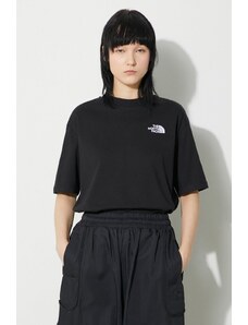 The North Face t-shirt in cotone W S/S Essential Oversize Tee donna colore nero NF0A87NQJK31