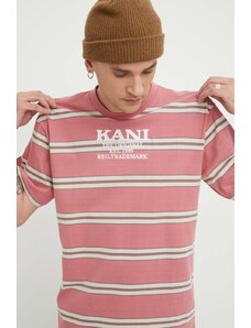 Karl Kani t-shirt in cotone uomo colore rosa