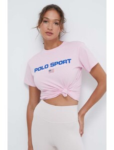 Polo Ralph Lauren t-shirt in cotone donna colore rosa
