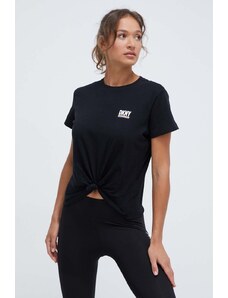 Dkny t-shirt in cotone donna colore nero