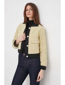 Sisley blazer con aggiunta di lana colore giallo