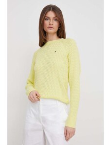 Tommy Hilfiger maglione in cotone colore giallo