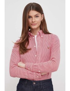 Polo Ralph Lauren camicia in cotone donna colore rosso