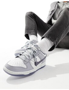 Nike - Dunk - Sneakers rétro basse bianche e grigie-Bianco