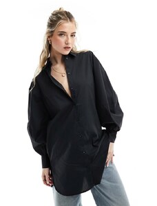 In Wear InWear - Camicia nera oversize con maniche voluminose-Nero