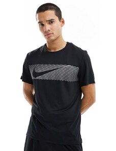 Nike Running - Flash Dri-FIT Miler - T-shirt riflettente nera-Nero