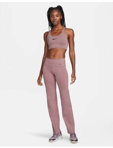 Nike Training - Dri-FIT Power - Pantaloni a zampa color malva fumo-Nero