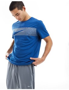 Nike Running - Flash Dri-FIT Miler - T-shirt riflettente blu
