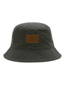 Vans - Cappello da pescatore verde scuro con etichetta del logo