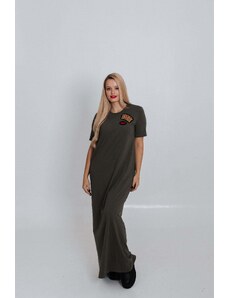 RADADA _ UK MAXI DRESS WITH CROWN AND RED LIPS