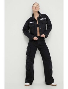 Karl Kani giacca di jeans donna colore nero