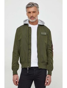Alpha Industries giacca MA-1 TT Hood uomo colore verde