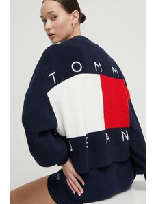 Tommy Jeans cardigan in cotone colore blu navy