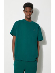 Puma t-shirt in cotone MMQ uomo colore verde 677903