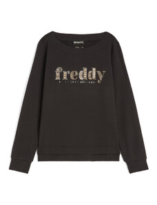 Freddy Felpa girocollo in french terry modal con logo in strass