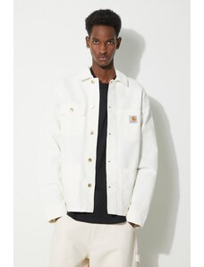 Carhartt WIP giacca di jeans Michigan Coat uomo colore beige I031519.0DJ02