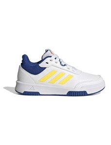 Sneakers bianche da ragazzo con dettagli gialli e blu adidas Tensaur Sport 2.0 K