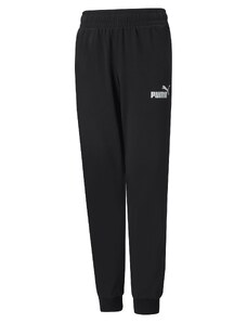 Pantaloni joggers neri da bambino con logo bianco Puma Essentials
