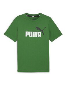 T-shirt verde da uomo con logo nero e bianco Puma Essentials +