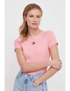 Tommy Jeans t-shirt donna colore rosa