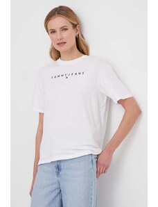Tommy Jeans t-shirt in cotone donna colore bianco
