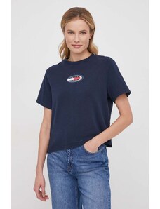Tommy Jeans t-shirt in cotone donna colore blu navy